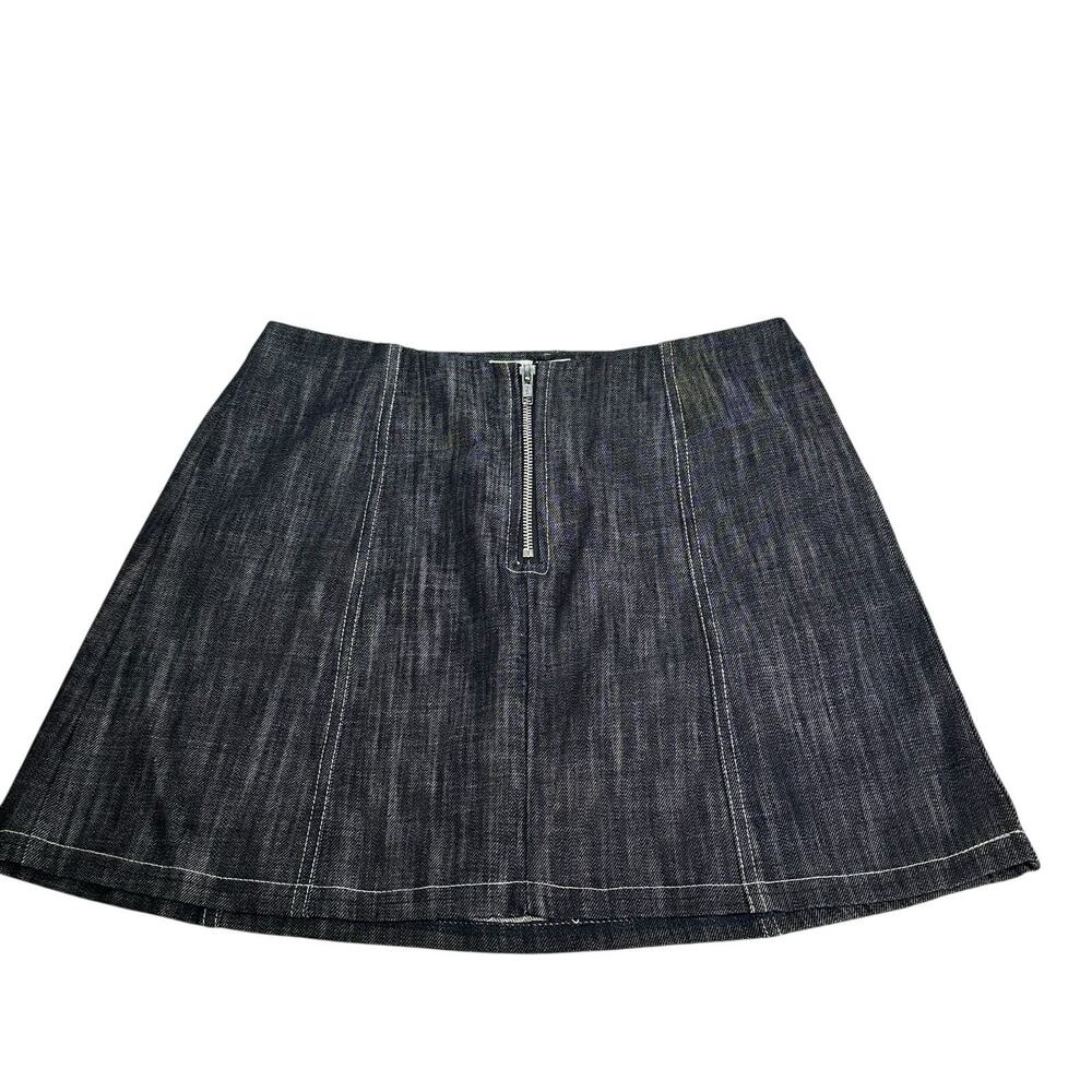 Urban Renewal blue zip front Denim Mini Skirt size M